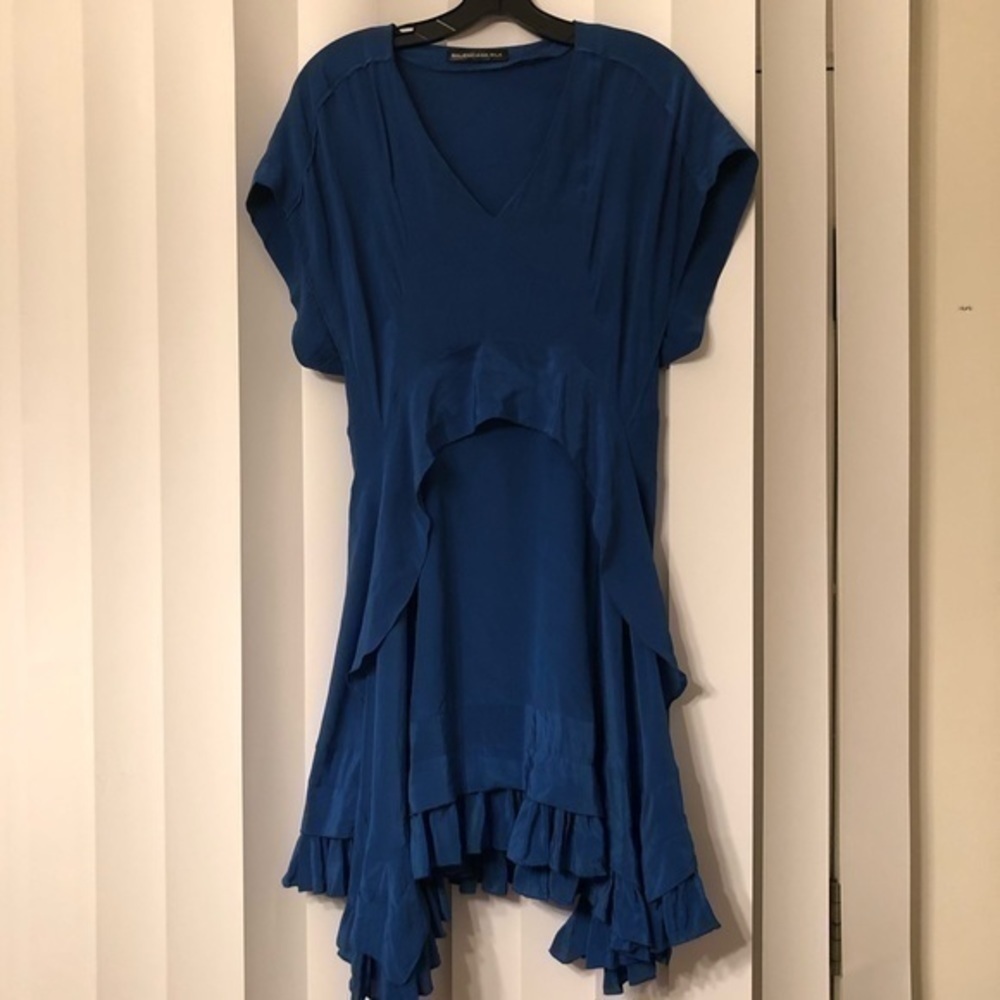 Balenciaga Paris blue silk dress - Picture 2 of 13